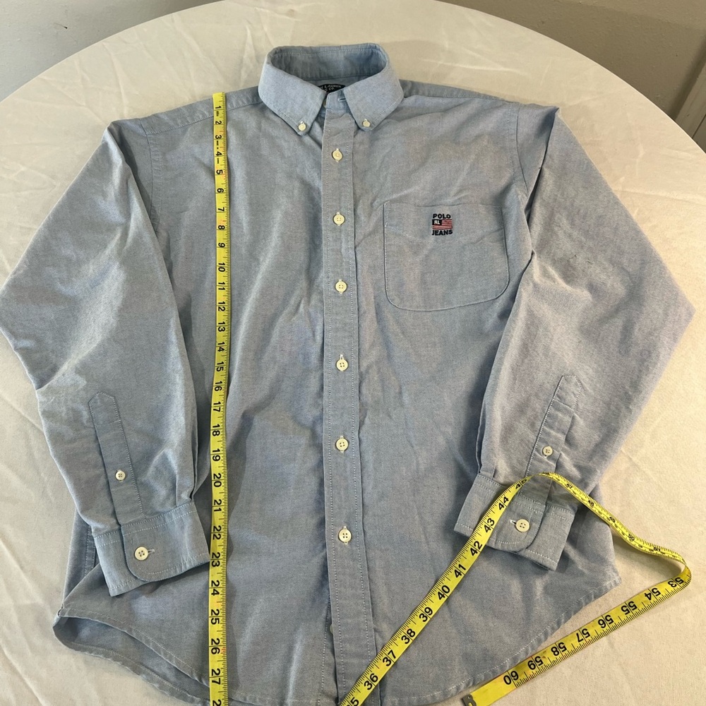 Ralph Lauren Jeans Co Shirt Mens Small Blue Button Down Oxford Pony Logo Casual - Picture 5 of 9
